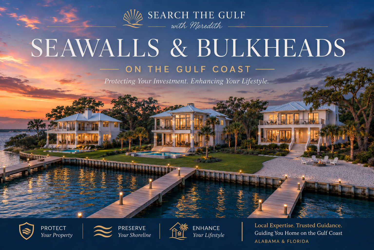 Bulkheads and Seawalls Orange Beach Alabama and Ono Island